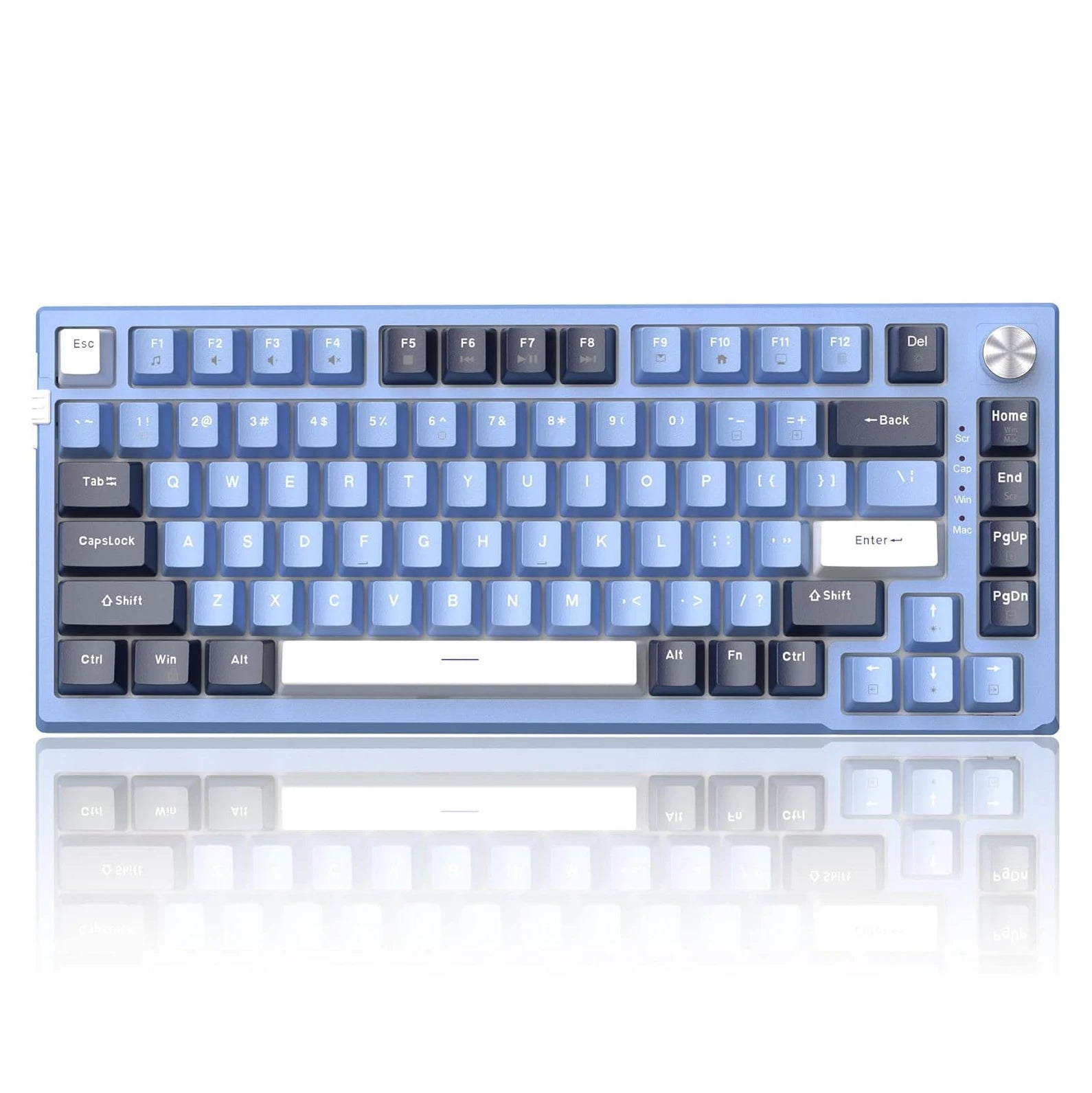 MageGee SKY81 75% Mechanical Gaming Keyboard, RGB Hot Swappable Wired Custom Creamy Keyboards with 5-Layer Sound Dampening, Knob